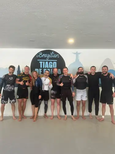 Team moments on the mats at Tiago de Paula BJJ.