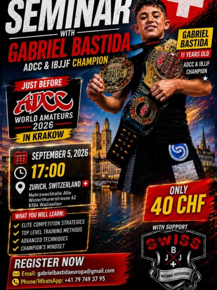 Offizielles SBJJNF-Seminarplakat mit Gabriel Bastida